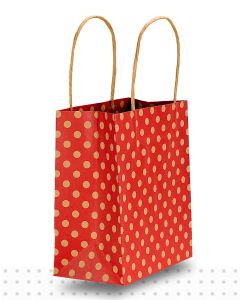 Paper Bags with Handles TODDLER Red Spots Regular