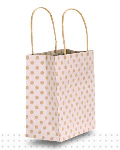 Paper Bags with Handles TODDLER White Spots Regular