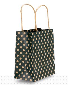 Paper Bags with Handles TODDLER Black Spots Regular