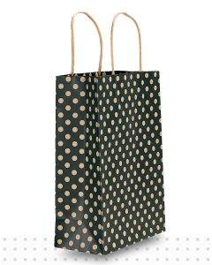 Paper Bags with Handles JUNIOR Black Spots Regular