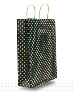 Paper Bags with Handles MIDI Black Spots Regular