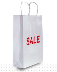 Paper Shopping Bags SMALL White Sale Regular