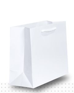 Laminated Carry Bags SMALL Gloss White Deluxe