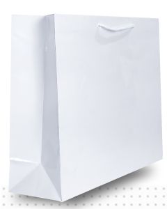 Laminated Carry Bags X-LARGE Gloss White Deluxe