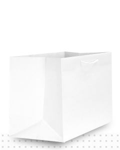 LARGE BOXER LH White Matte Lux Paper Bags